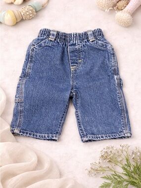 OshKosh Baby Denim Shorts 3-6 Months Elastic Waist